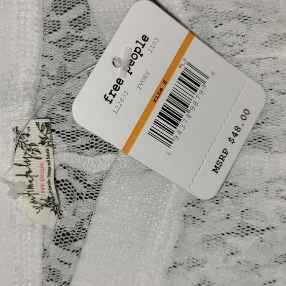 Free People Intimately Layered In Lace Leggings In Ivory NWT Size Small - Picture 13 of 14